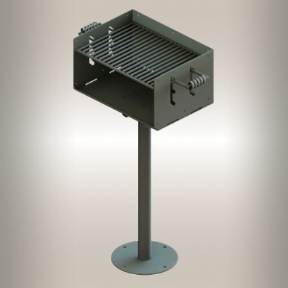 Single BBQ Grill, Surface Mount, Mild Steel Grate Single BBQ Grill, In-Ground Mount, Mild Steel Grate Product Image