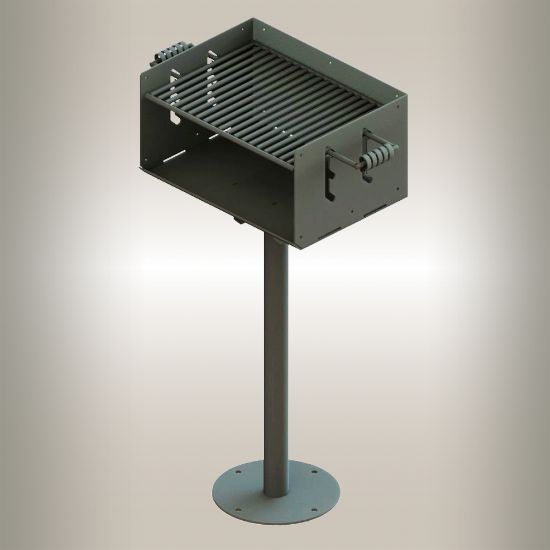 Single BBQ Grill, Surface Mount, Mild Steel Grate Single BBQ Grill, In-Ground Mount, Mild Steel Grate Product Image