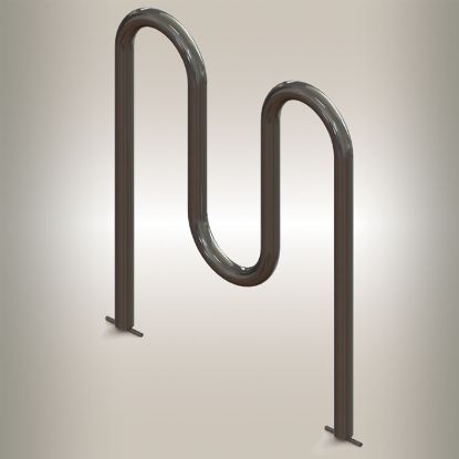 Bike Rack, Serpentine, In-Ground Mount, Two Hump Product Image