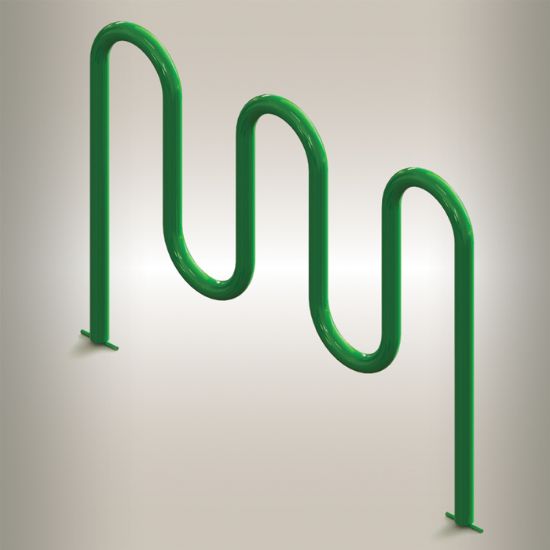 Bike Rack, Serpentine, In-Ground Mount, Three Hum Product Image
