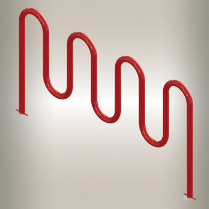 Bike Rack, Serpentine, In-Ground Mount, Four Hump Product Image