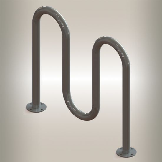 Bike Rack, Serpentine, Surface Mount, Two Hump Product Image