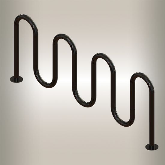 Bike Rack, Serpentine, Surface Mount, Four Hump Product Image
