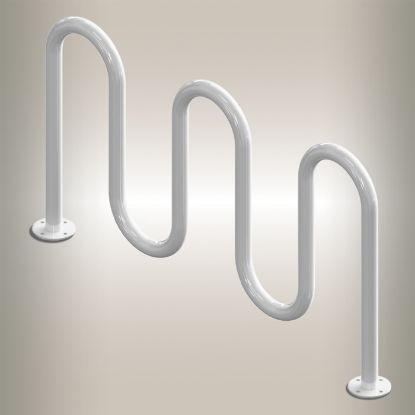 Bike Rack, Serpentine, Surface Mount, Three Hump Product Image