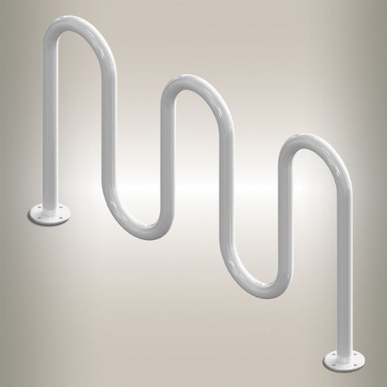Bike Rack, Serpentine, Surface Mount, Three Hump Product Image