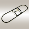 Dust Mop Frame, Clip-on, 1/4" Wire, 24"x5"