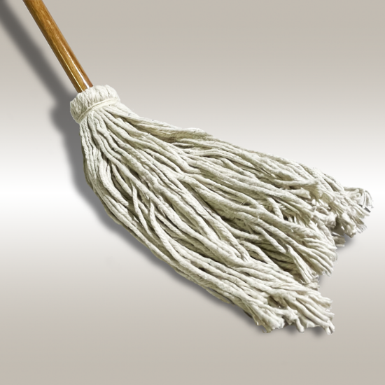 Mop, Cotton, Deck, 1-1/8" Handle, #32, non-metal, 6/pk