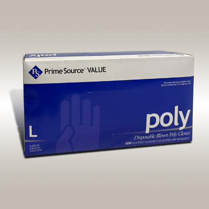 Gloves, Box, Poly, Food Service, Large, Clear, 500/bx
